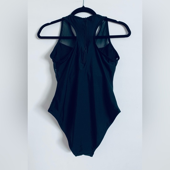 NWOT 1 pc black with mesh bathing suit - Picture 2 of 8